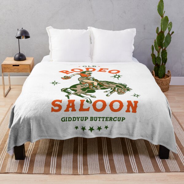 Item preview, Old Rodeo Saloon: Giddyup Buttercup. Vintage Cowgirl Pinup designed and sold by The Whiskey Ginger Design Shop.