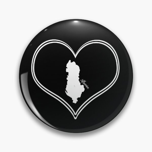 Item preview, black heart albania map designed and sold by Astralia.