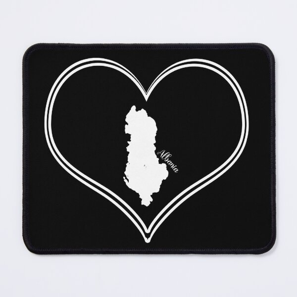 Item preview, black heart albania map designed and sold by Astralia.