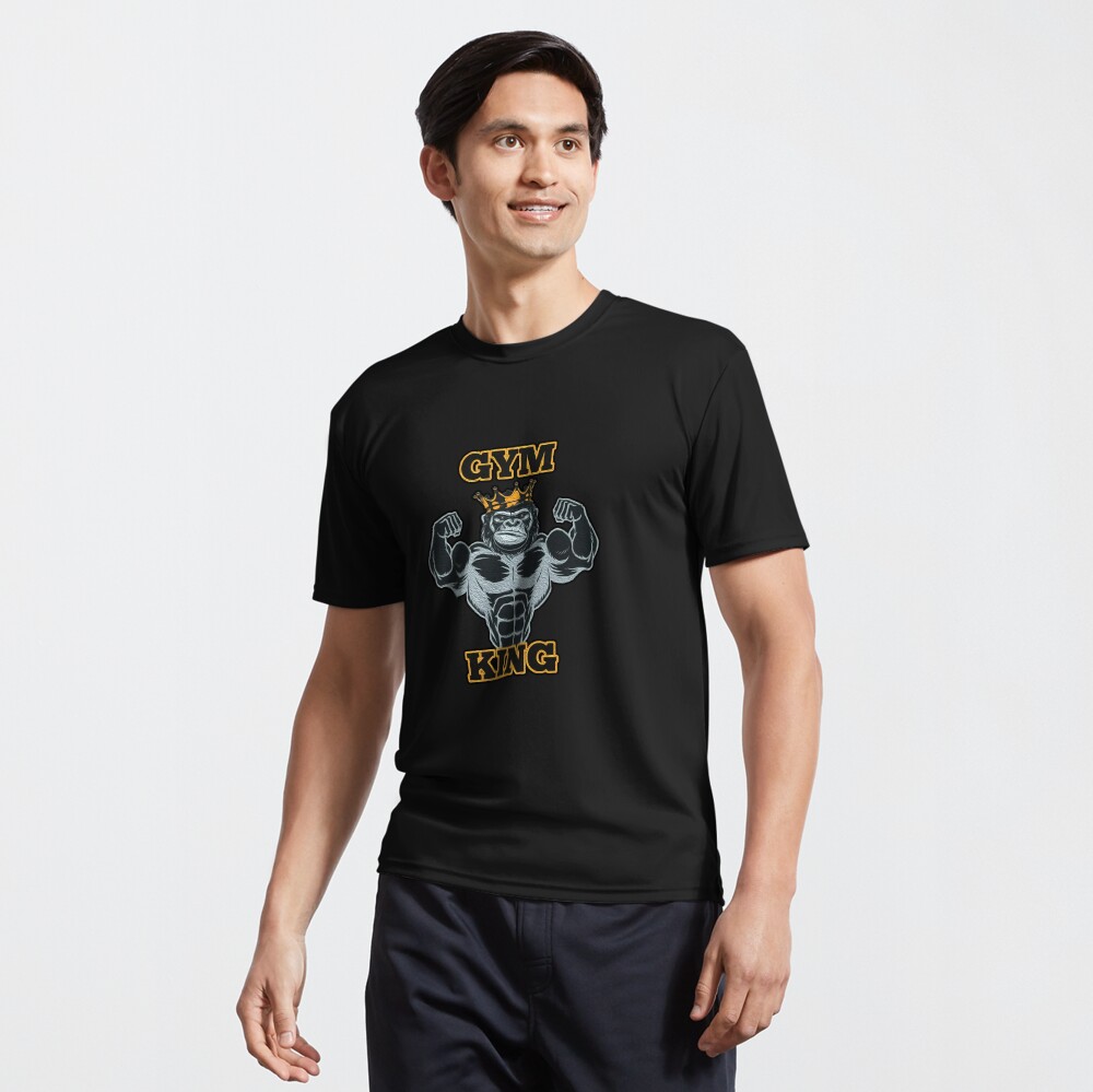 black and gold gym king t shirt