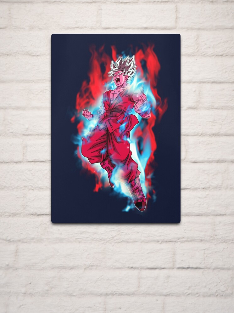 Goku Super Saiyan Blue Kaioken Silk Poster Printed Wall Decor 20 x