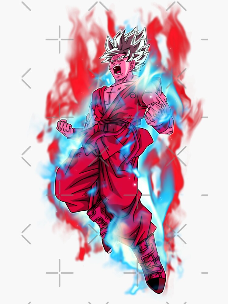 Goku Super Saiyan Blue Kaioken Stickers for Sale