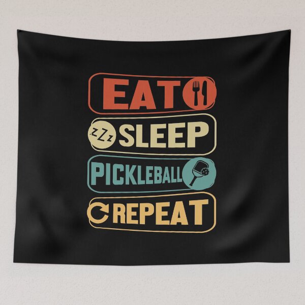 Item preview, Eat Sleep Pickleball Repeat  designed and sold by motivationaltee.