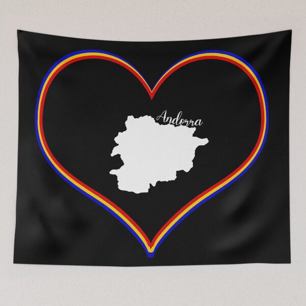 Item preview, Black heart map Andorra designed and sold by Astralia.