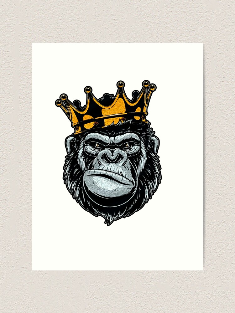 Gorilla Tag - Gorilla King Sticker Art Print for Sale by ayersrek
