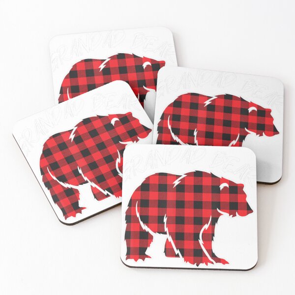 Item preview, Matching Christmas Pajama Gift Red Plaid Grandad Bear  designed and sold by zanasumesick.