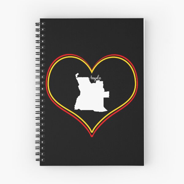 Item preview, Black heart Angola map designed and sold by Astralia.