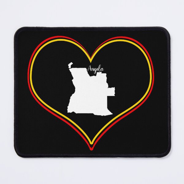 Item preview, Black heart Angola map designed and sold by Astralia.