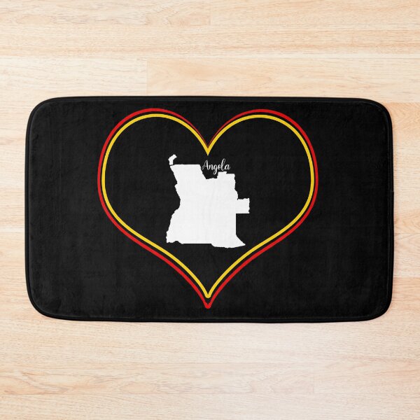 Item preview, Black heart Angola map designed and sold by Astralia.