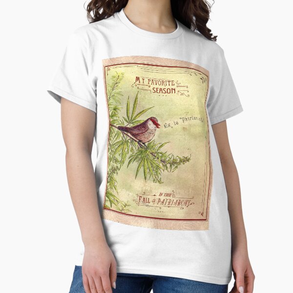 Item preview, My favorite season is the fall of Patriarchy – Feminist bird designed and sold by Loki Propagandart.