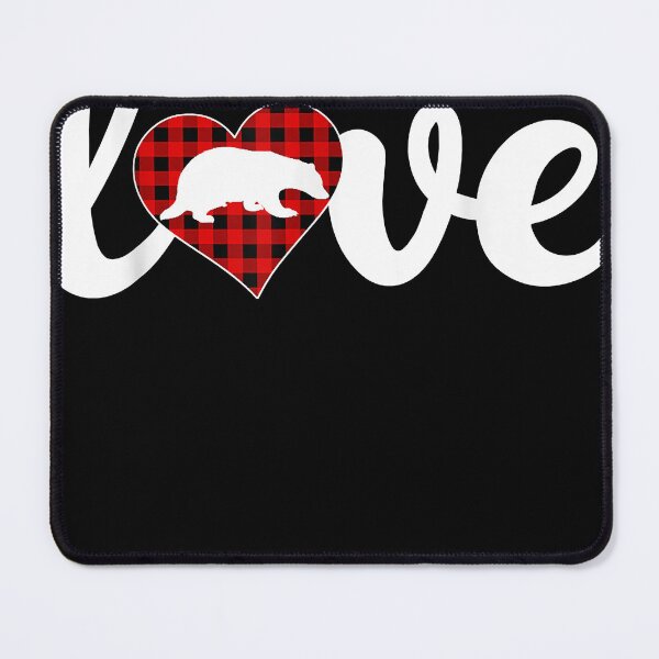 Item preview, Badger Lover Buffalo Plaid Love Badger designed and sold by AndrewjBurg.