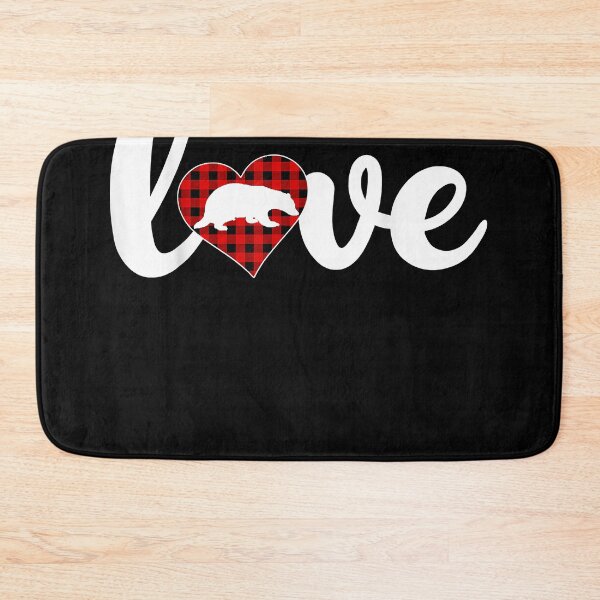 Item preview, Badger Lover Buffalo Plaid Love Badger designed and sold by AndrewjBurg.