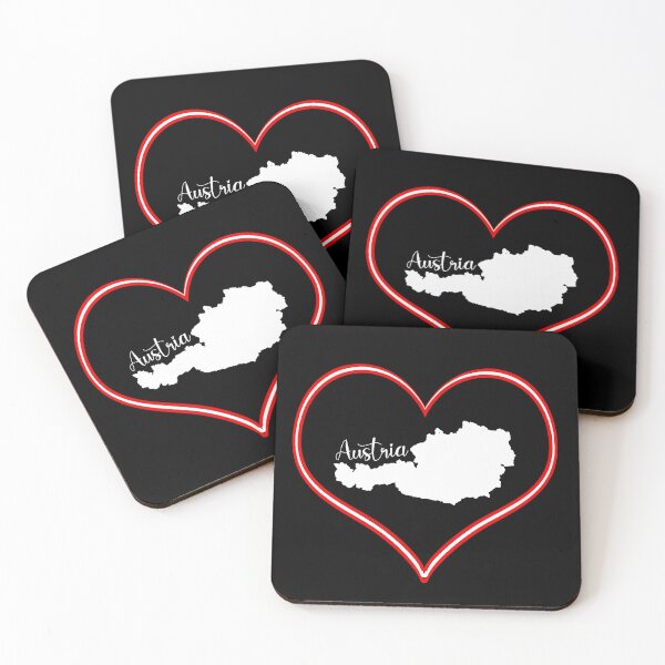 Item preview, Mapa del corazón negro Austria designed and sold by Astralia.