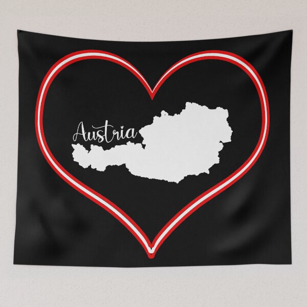 Item preview, Black heart map Austria designed and sold by Astralia.