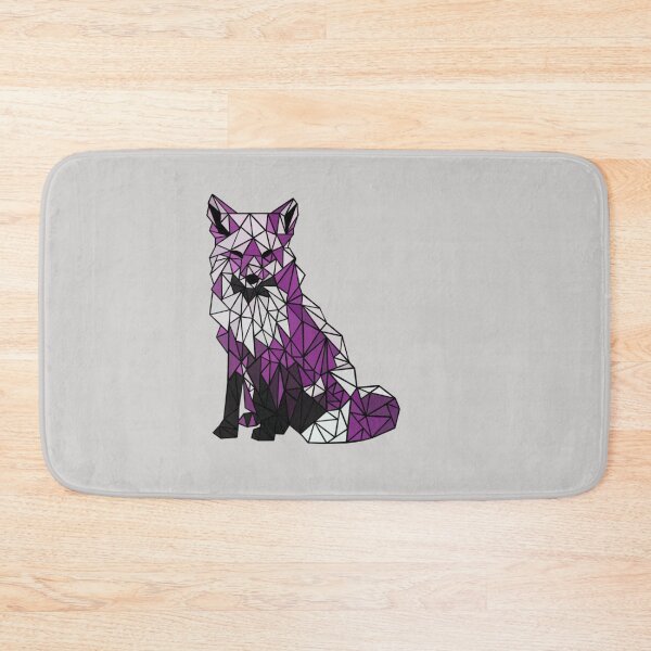 Item preview, Purple geometric fox designed and sold by Ros Sidwell.