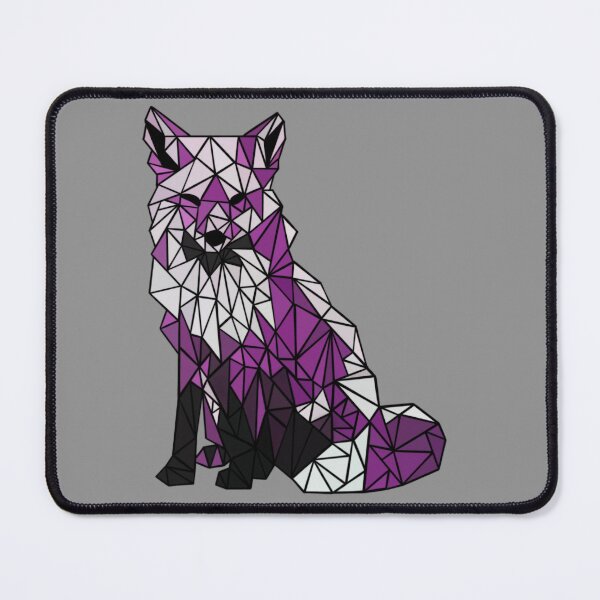 Item preview, Purple geometric fox designed and sold by Ros Sidwell.