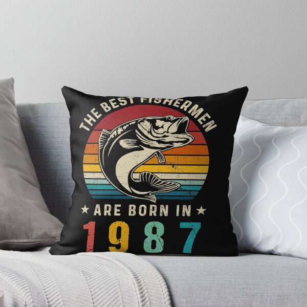 Item preview, 35th Birthday Retro Fishing Best Fishermen Are Born In 1987 designed and sold by TheWildStyle.