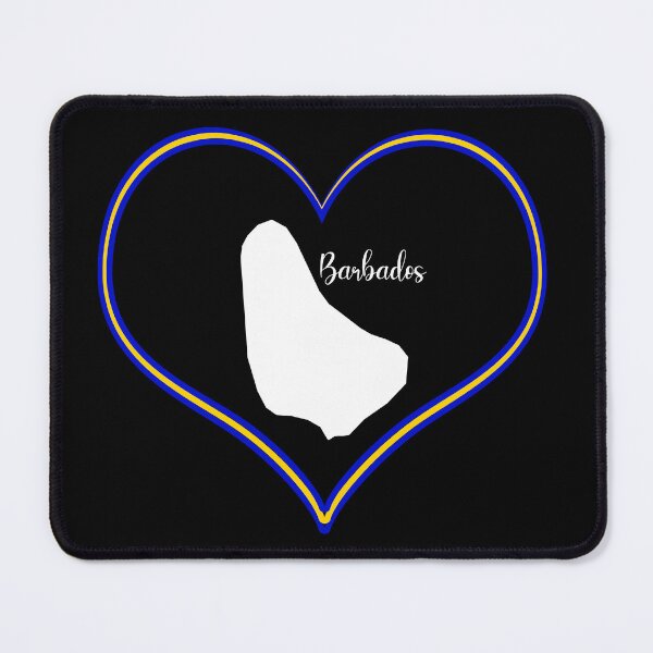 Item preview, Barbados map black heart designed and sold by Astralia.