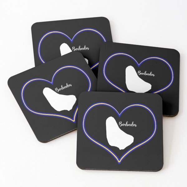 Item preview, Barbados map black heart designed and sold by Astralia.