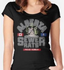 Official Alberta Sewer Rats Proud Member Women's Fitted Scoop T-Shirt