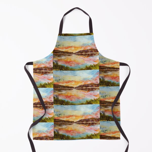 Item preview, Big Bear Lake Sunset Watercolor designed and sold by signaturelaurel.