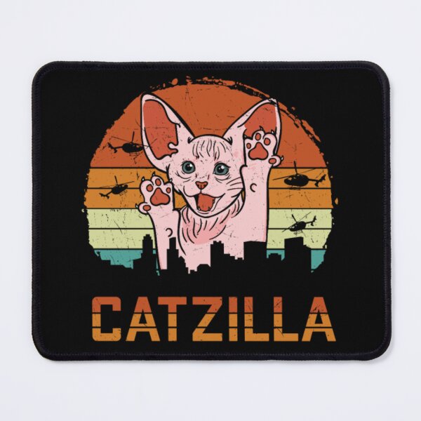 Item preview, Sphynx cat Godzilla monkeys fighting designed and sold by jackienorfolkal.