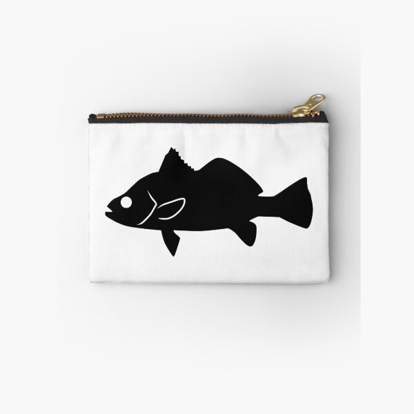 Item preview, Silver Perch Fish Silhouette (Black) designed and sold by SandpiperDesign.