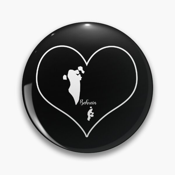 Item preview, Black heart map Bahrain designed and sold by Astralia.