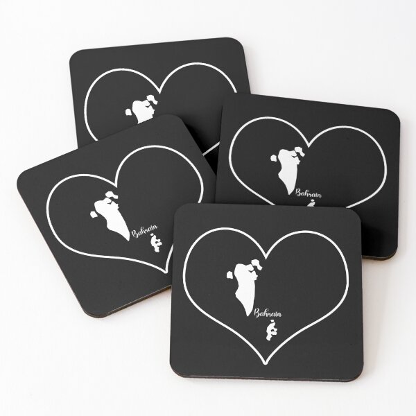 Item preview, Black heart map Bahrain designed and sold by Astralia.