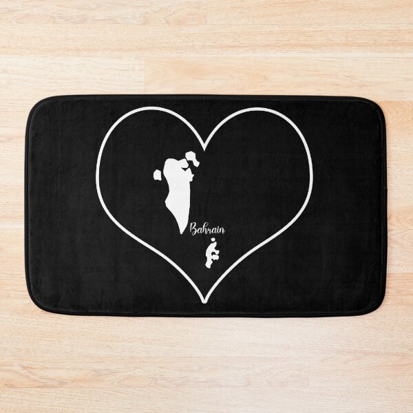 Item preview, Black heart map Bahrain designed and sold by Astralia.