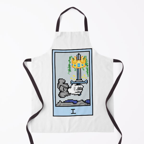 Item preview, Wait, is this pixel art tarot? White - Minor Arcana 'Ace of Swords' (Design for T-shirt, stickers and other accessories) designed and sold by Pixel Waite.