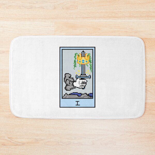 Item preview, Wait, is this pixel art tarot? White - Minor Arcana 'Ace of Swords' (Design for T-shirt, stickers and other accessories) designed and sold by Pixel Waite.