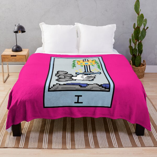 Item preview, Wait, is this pixel art tarot? Pink - Minor Arcana 'Ace of Swords' (Design for T-shirt, stickers and other accessories) designed and sold by Pixel Waite.