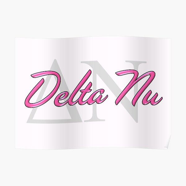 Delta Nu Logo Legally Blonde Sorority Poster By Spicyhail Redbubble 7312