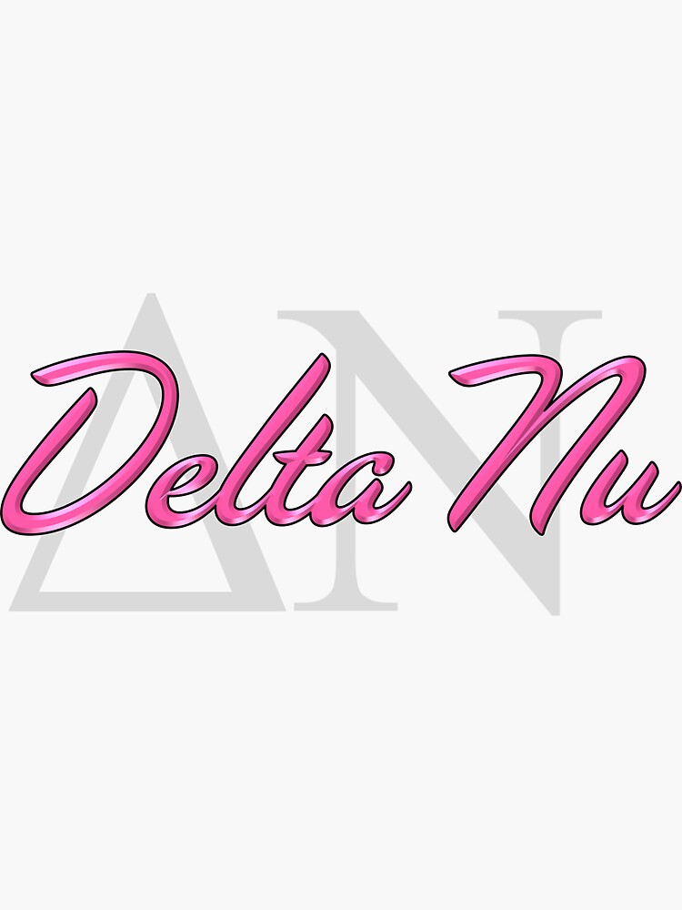 Delta Nu Logo Legally Blonde Sorority Sticker By Spicyhail Redbubble 2113