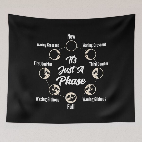 Item preview, Its Just A Phase Moon Phase Space Science Solar System Moon Art designed and sold by AugustBrees.