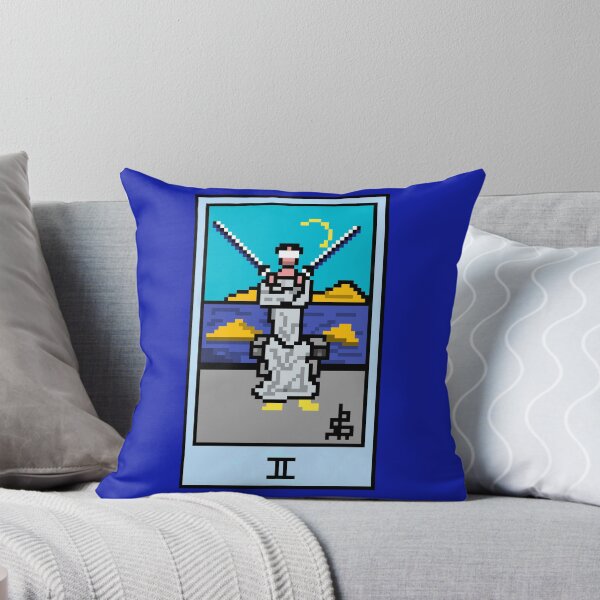 Item preview, Wait, is this pixel art tarot? Blue - Minor Arcana 'Two of Swords' (Design for T-shirt, stickers and other accessories) designed and sold by Pixel Waite.
