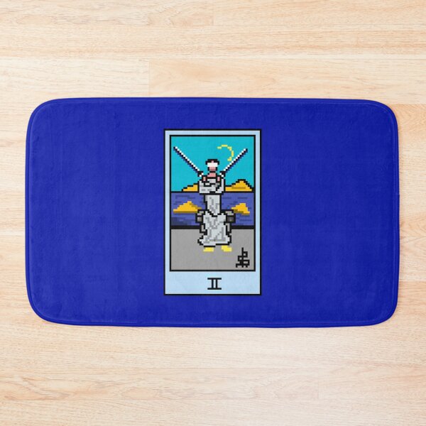 Item preview, Wait, is this pixel art tarot? Blue - Minor Arcana 'Two of Swords' (Design for T-shirt, stickers and other accessories) designed and sold by Pixel Waite.