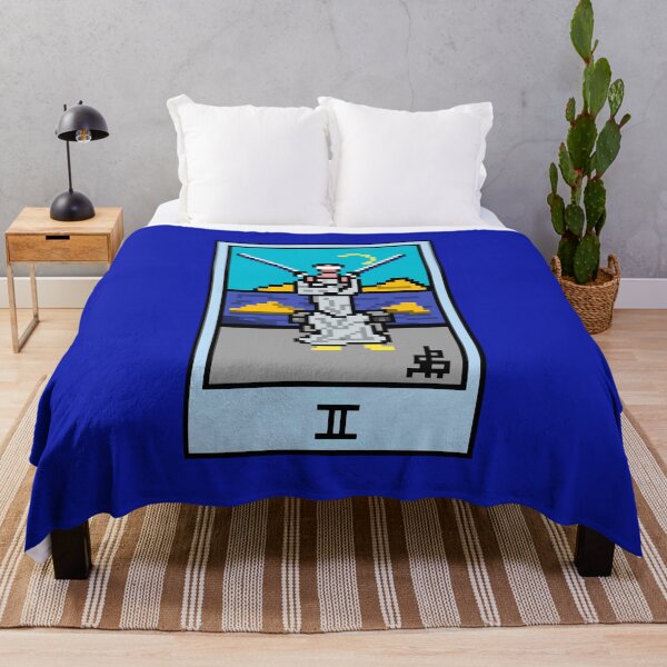 Item preview, Wait, is this pixel art tarot? Blue - Minor Arcana 'Two of Swords' (Design for T-shirt, stickers and other accessories) designed and sold by Pixel Waite.