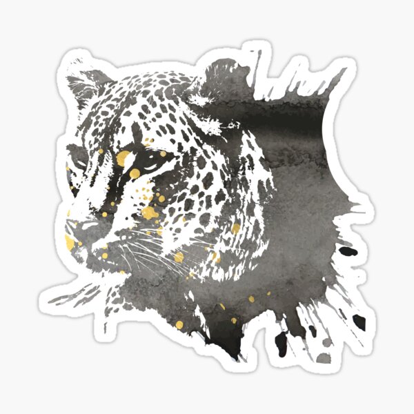 Leopard in watercolor Sticker