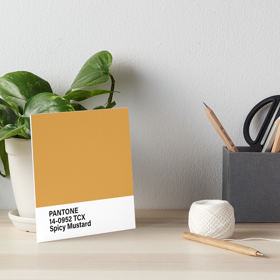 "PANTONE 140952 TCX Spicy Mustard" Art Board Print by