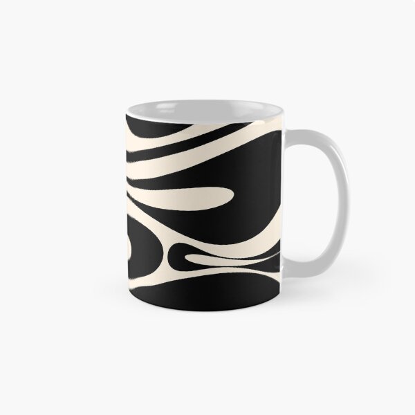Item preview, Mod Thang Retro Modern Abstract Pattern in Black and Almond Cream designed and sold by kierkegaard.