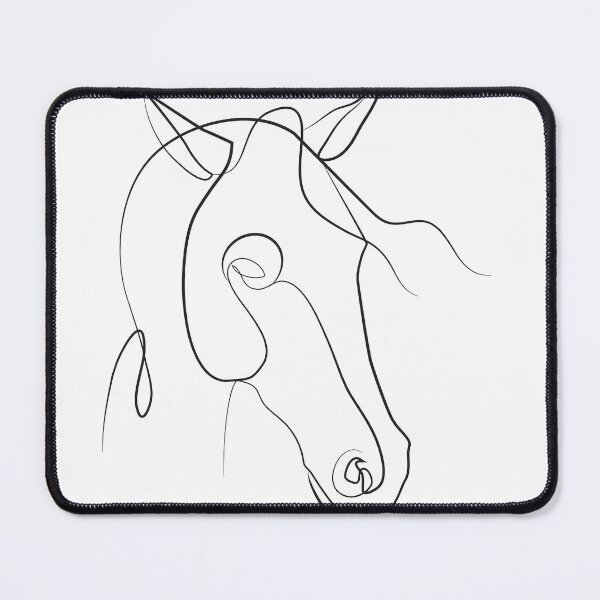 Item preview, One-Line drawing of a side profile of a Horse designed and sold by BossLadyNix.