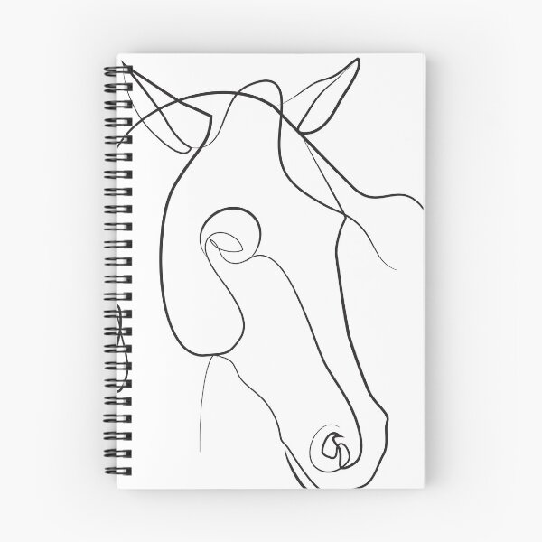 Item preview, One-Line drawing of a side profile of a Horse designed and sold by BossLadyNix.