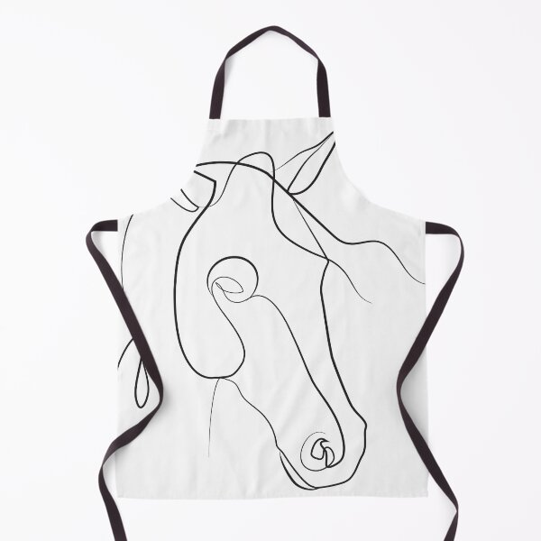 Item preview, One-Line drawing of a side profile of a Horse designed and sold by BossLadyNix.
