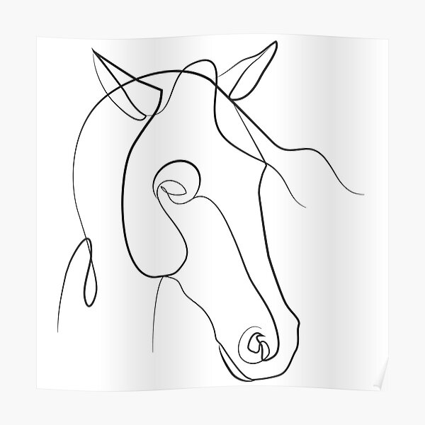216 ARABIAN HORSE side view art print * Pen and ink drawing by Jan Jellins  | eBay