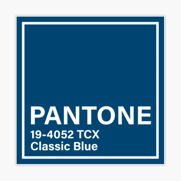 Sticker for Sale avec l'uvre  PANTONE 19-4052 TCX Bleu classique  de  l'artiste princessmi-com | Redbubble