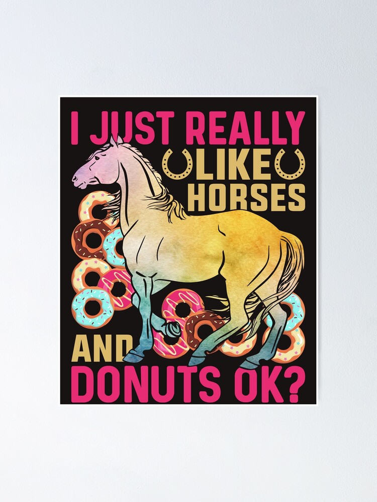 Póster « Regalos Para Amantes De Los Caballos En Blanco Y Negro Camiseta Entallada De Suragiri