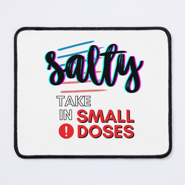 Item preview, Salty - take in small doses | Funny Pun Introvert Sassy Punchy Design | Neon Black designed and sold by dbyjane.