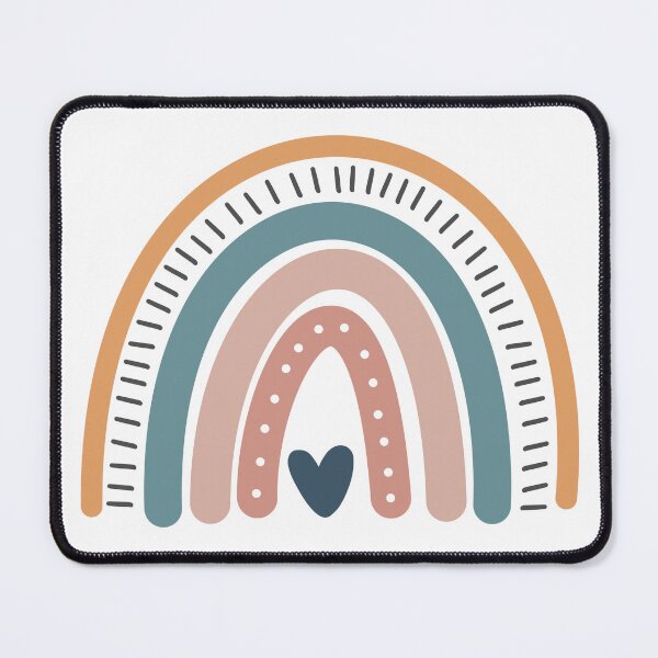 Item preview, Boho rainbow with a unique design with a heart, dots and a neutral color pallet designed and sold by DesignsbyACl.